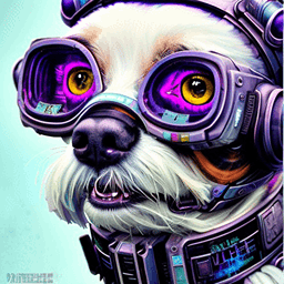 Pet Cyberpunk AI avatar/profile picture for dogs